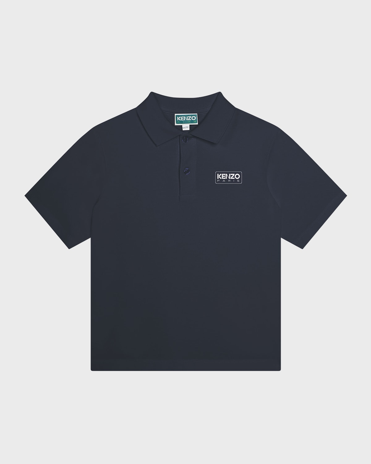 Shop Kenzo Boy's Logo-print Polo Shirt In Blue