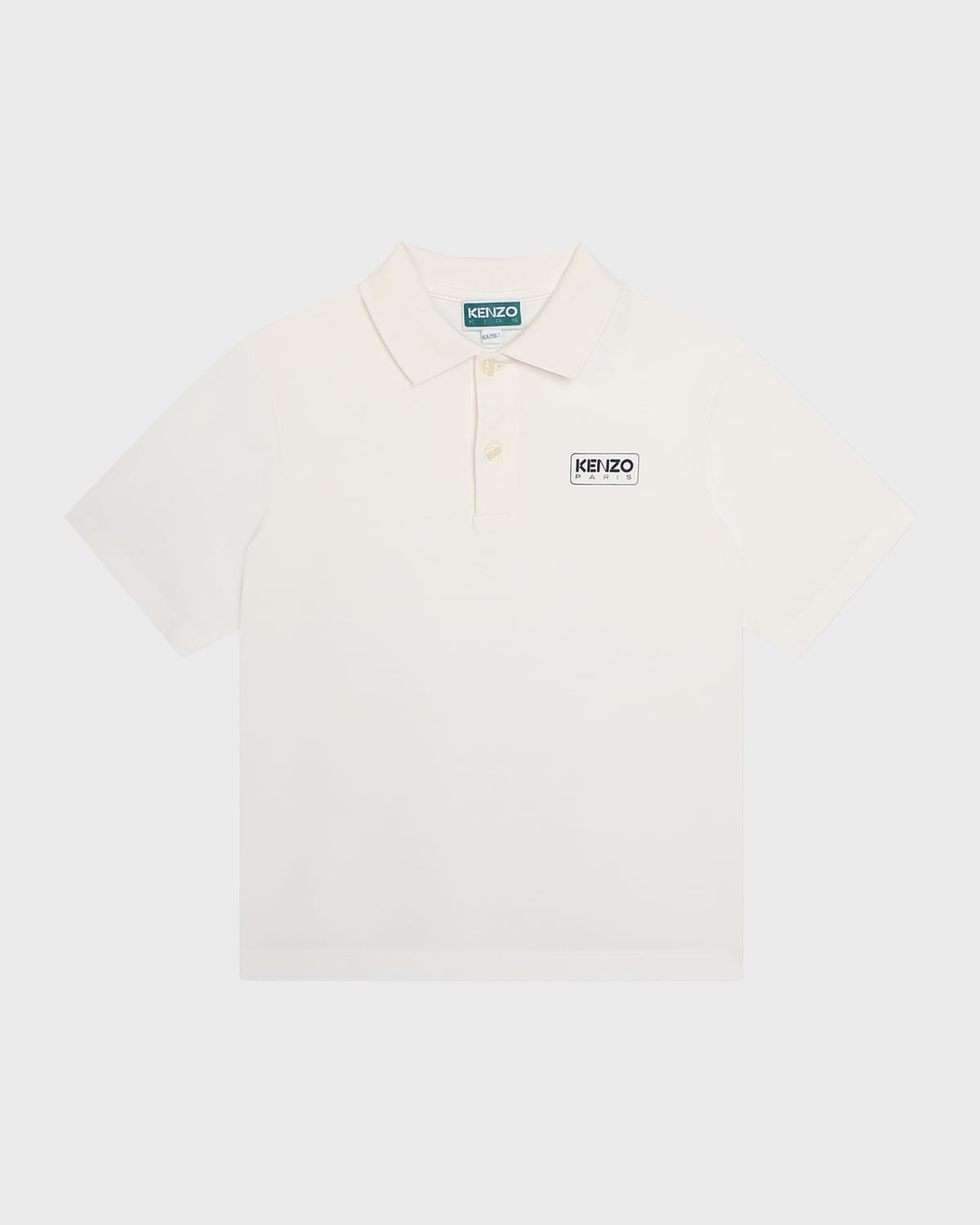 Shop Kenzo Boy's Logo-print Polo Shirt In 12p-ivory
