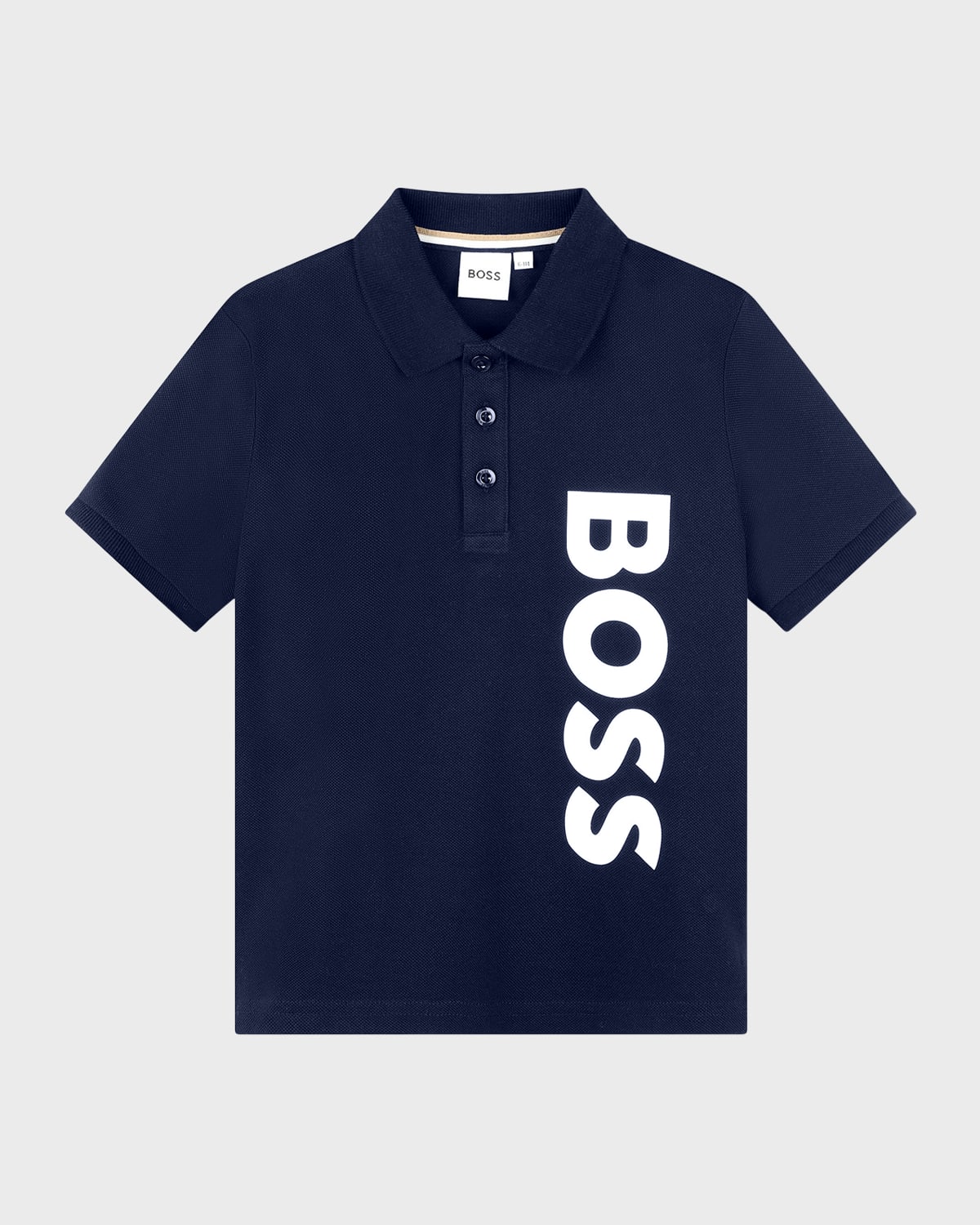 Hugo Boss Kids' Boy's Logo-print Short Sleeved Polo Shirt In Blue