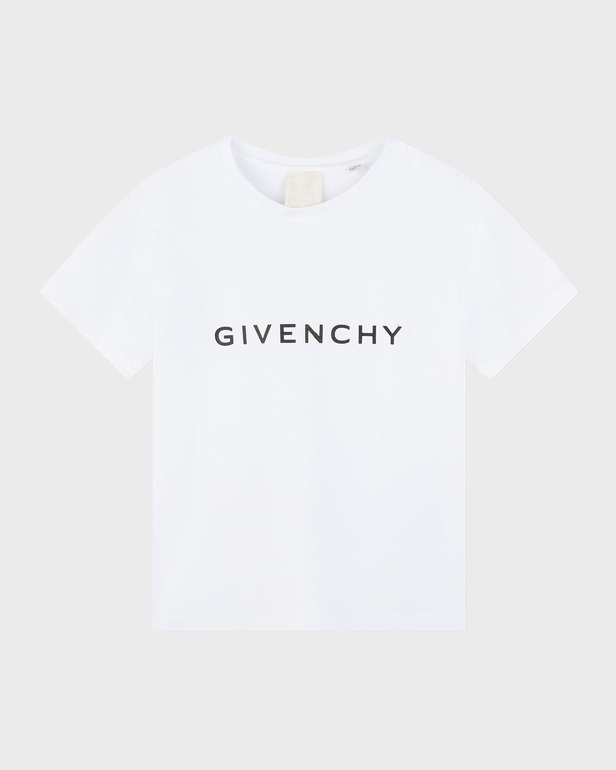 Shop Givenchy Boy's Classic Logo-print T-shirt In White