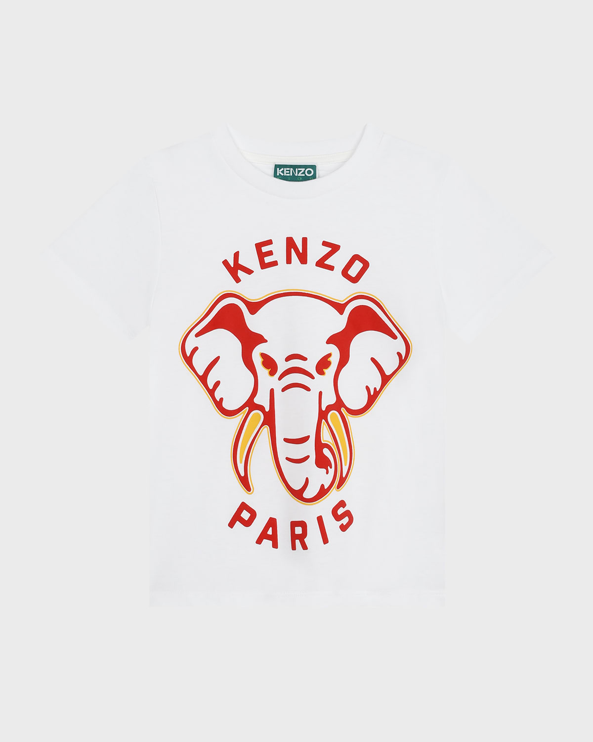 Shop Kenzo Boy's Logo-print Elephant Graphic T-shirt In White