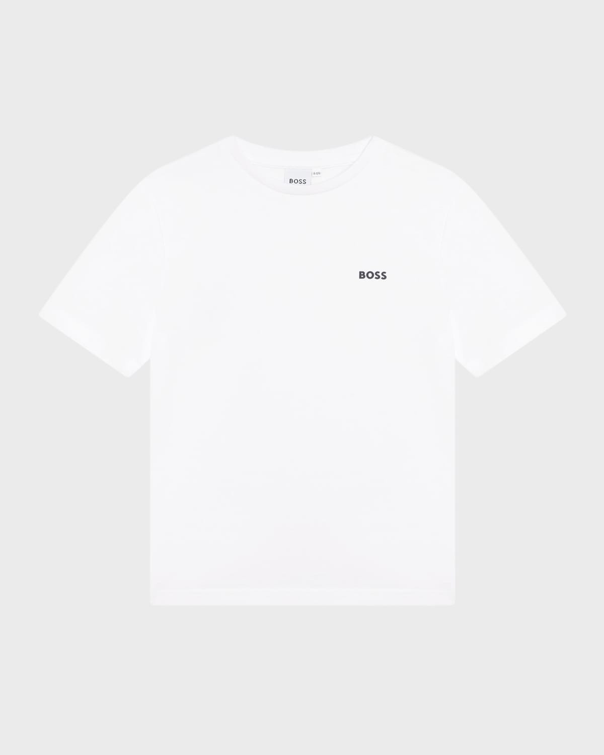 Hugo Boss Kids' Boy's Logo-print T-shirt In White
