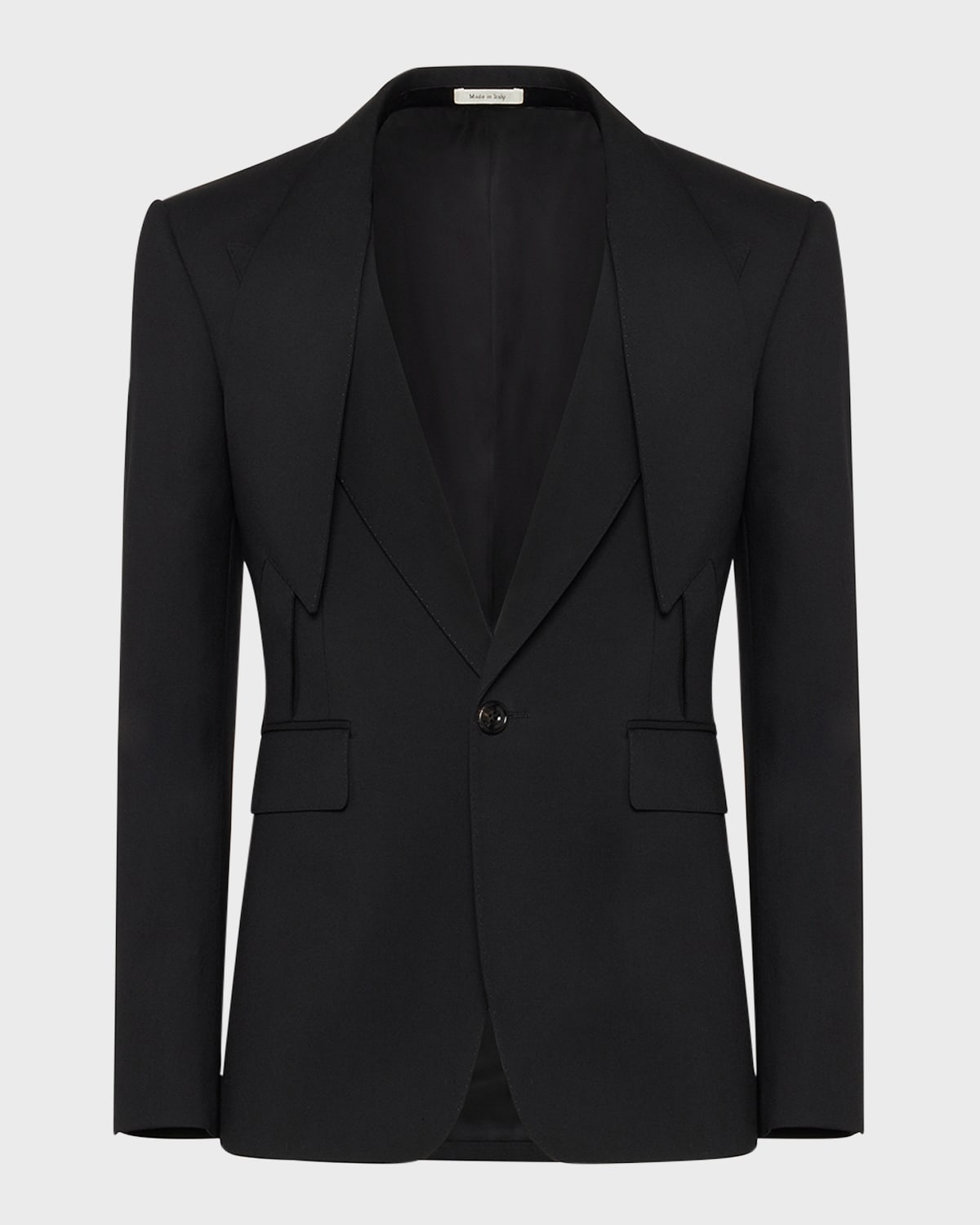 Shop Alexander Mcqueen Men's Lapel-collar Sport Coat In Black