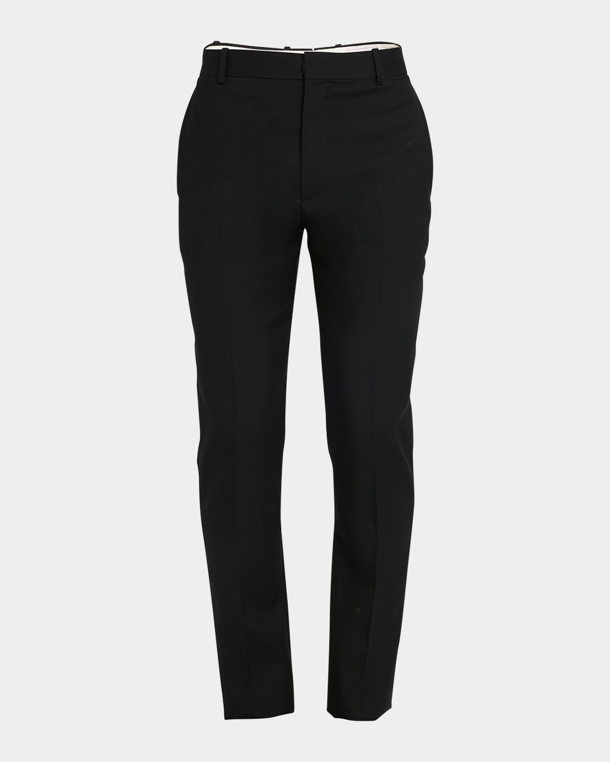 Alexander Mcqueen Tuxedo Cigarette Trousers In Black