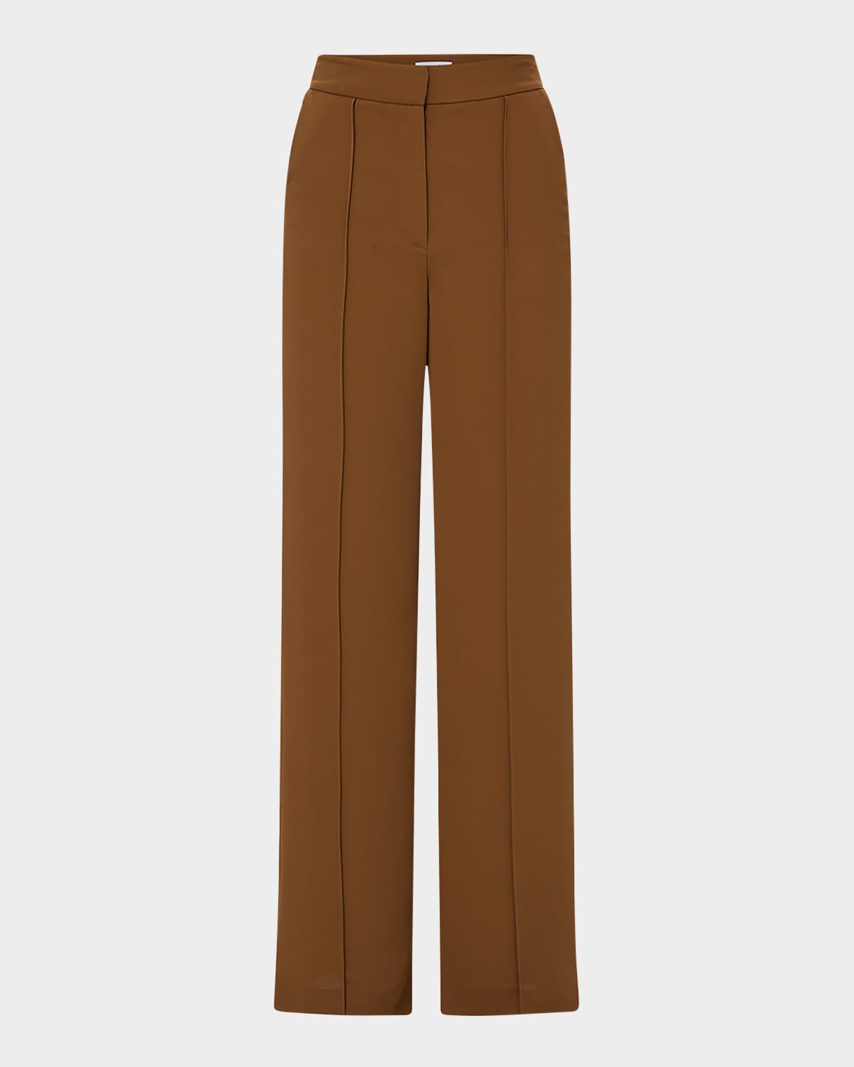 Veronica Beard Edia Tailored Wide-leg Pants In Deep Ochre