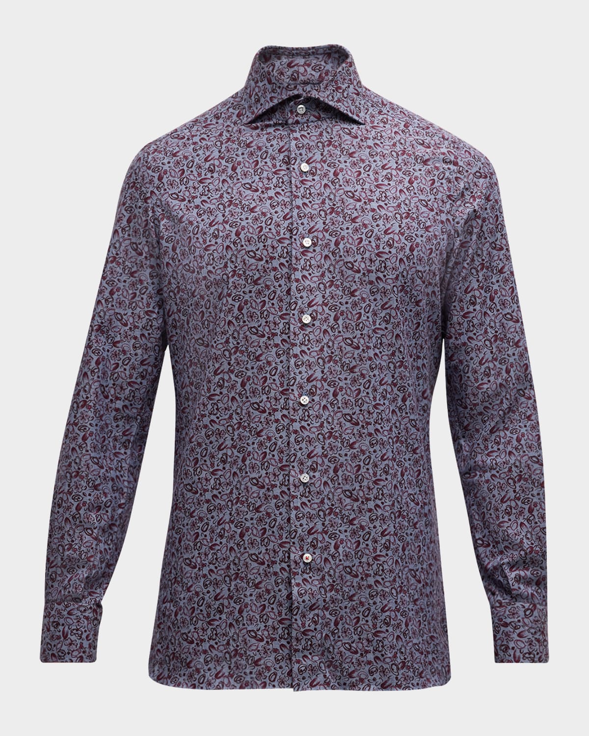 Men's Cotton Floral Sport Shirt
