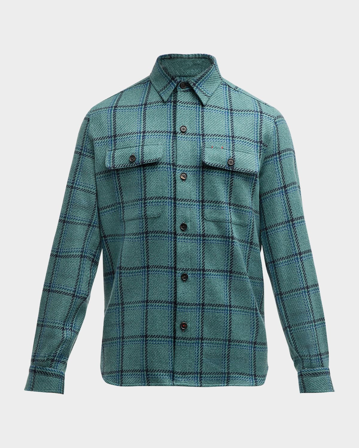 Men's Cashmere Plaid Overshirt
