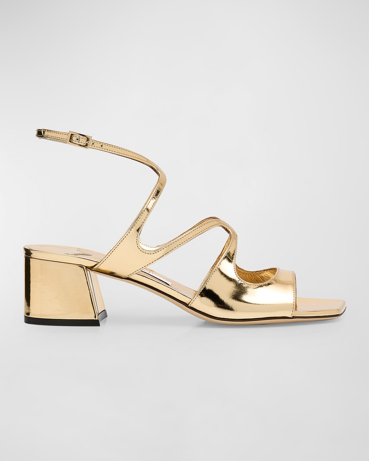 Jimmy Choo Azilia Strappy Metallic Sandals In Gold
