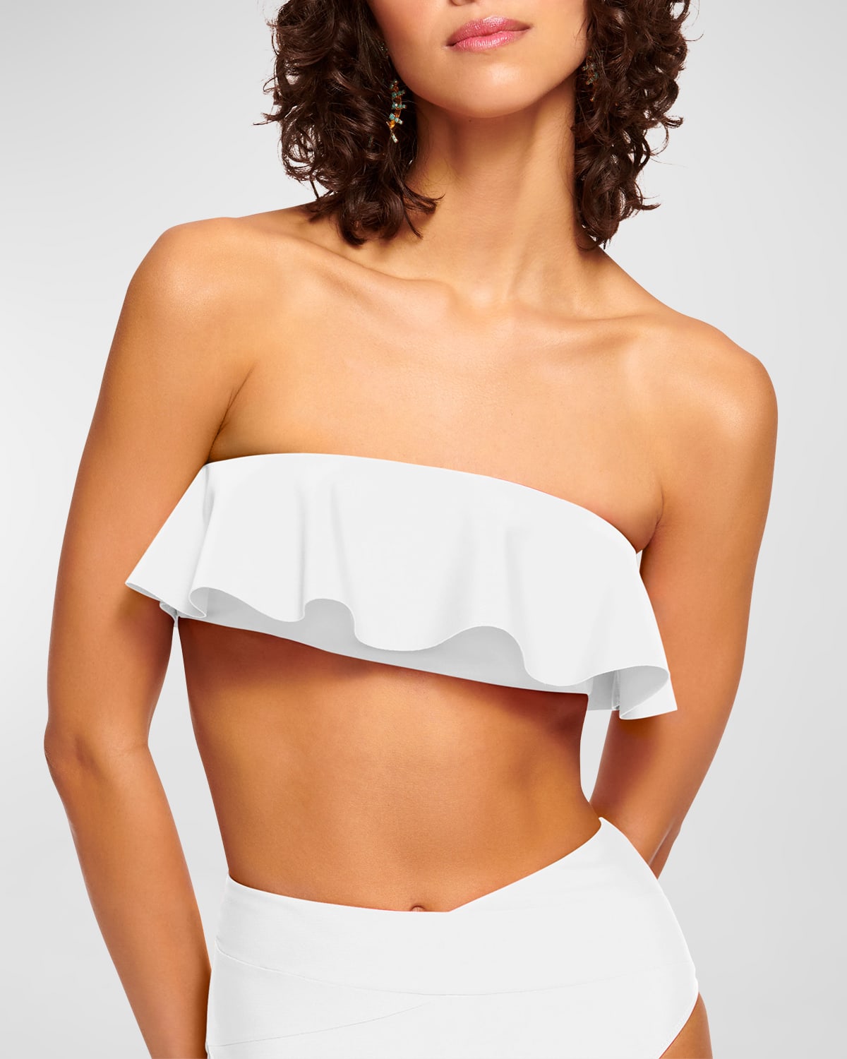 Shop Ramy Brook Cecile Bandeau Bikini Top In White