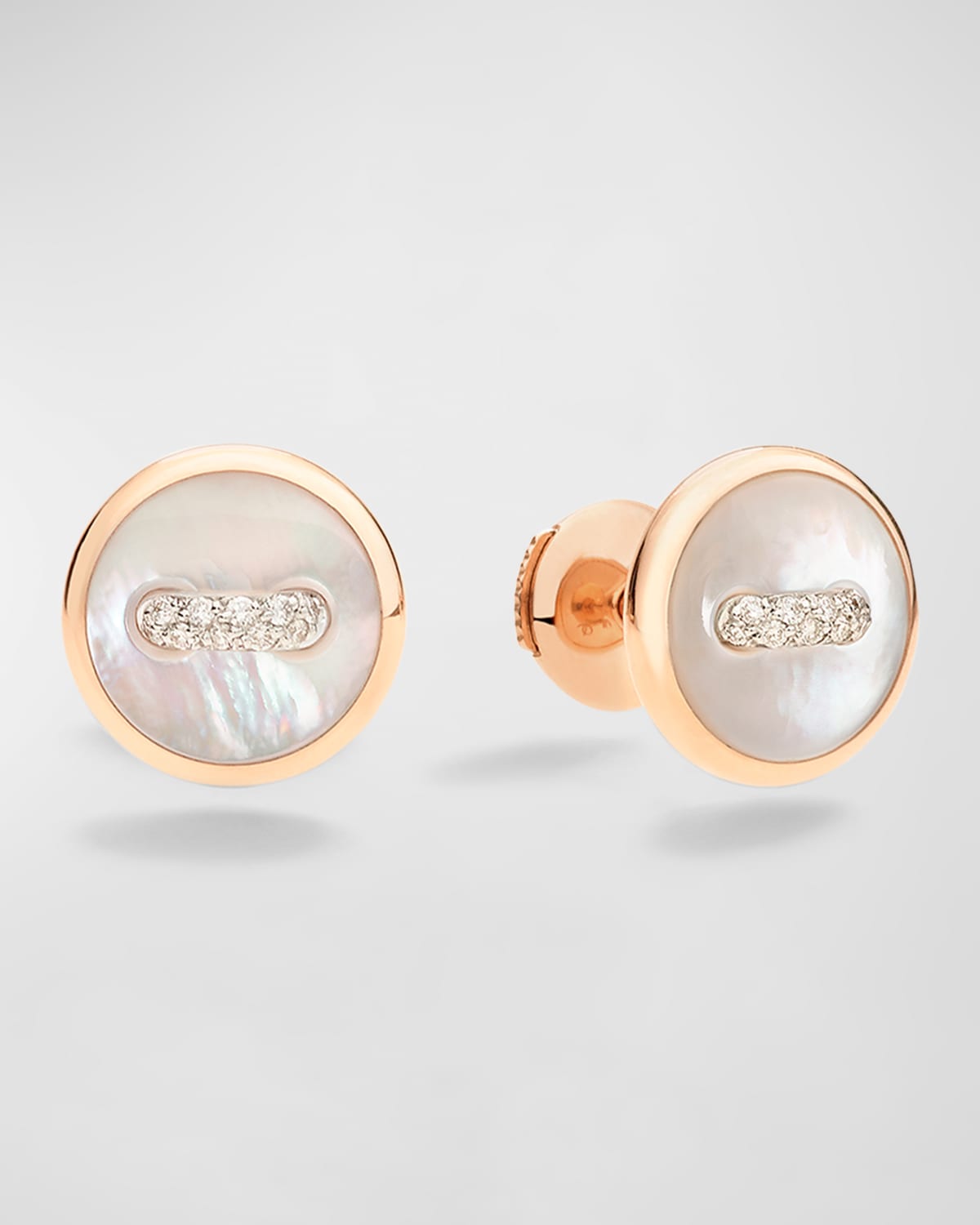 Shop Pomellato 18k Rose Gold Dot Mother Of Pearl Earrings