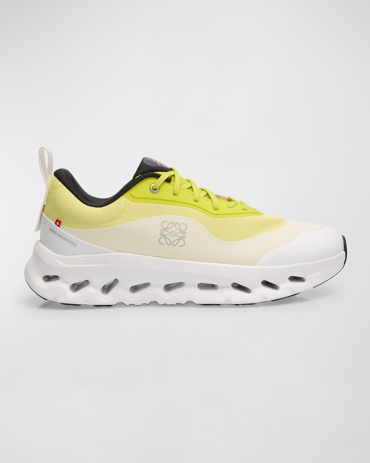 Shop Loewe X On Men's Cloudtilt 2 Knit Low-top Sneakers In Yellow/white