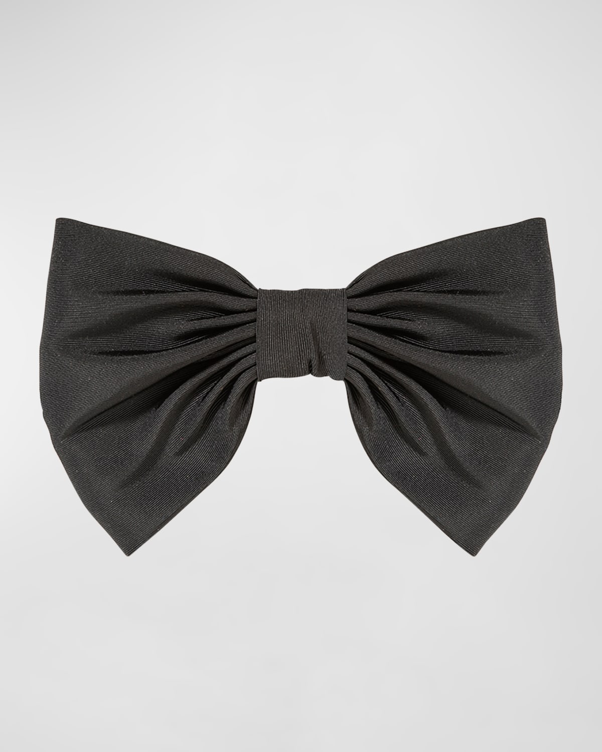 Jennifer Behr Trisha Silk Bow Barrette In Black