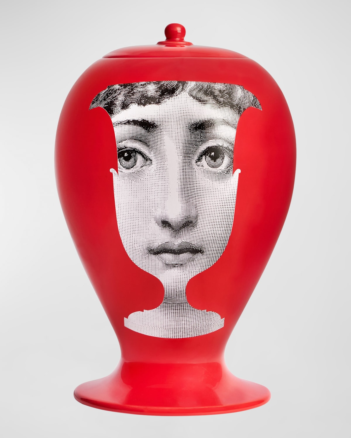Fornasetti Sagome Di Vasi Vase In Blackwhitered