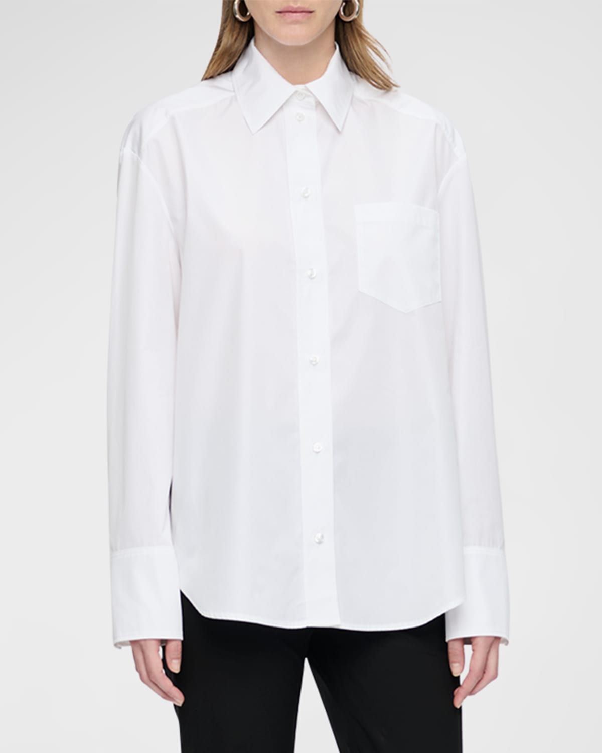 Edie Pleated Cotton Shirt