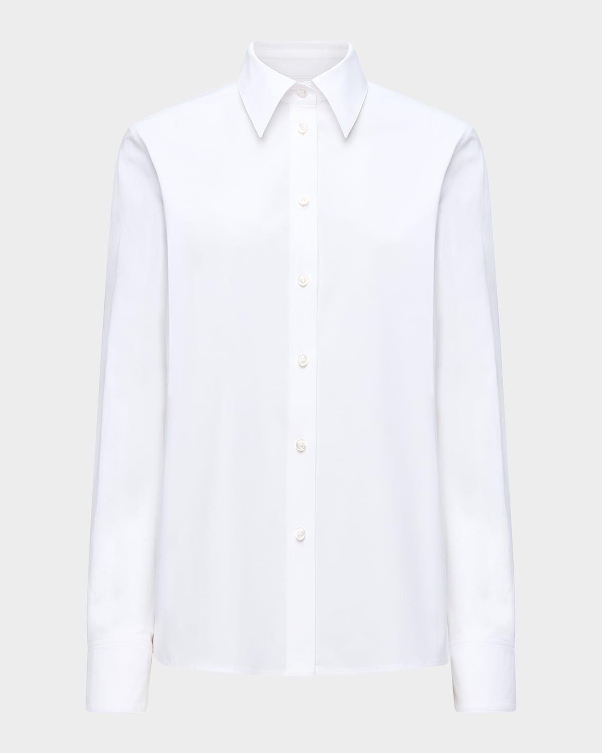 Callas Milano Brooks Button-down Stretch Cotton Shirt In White