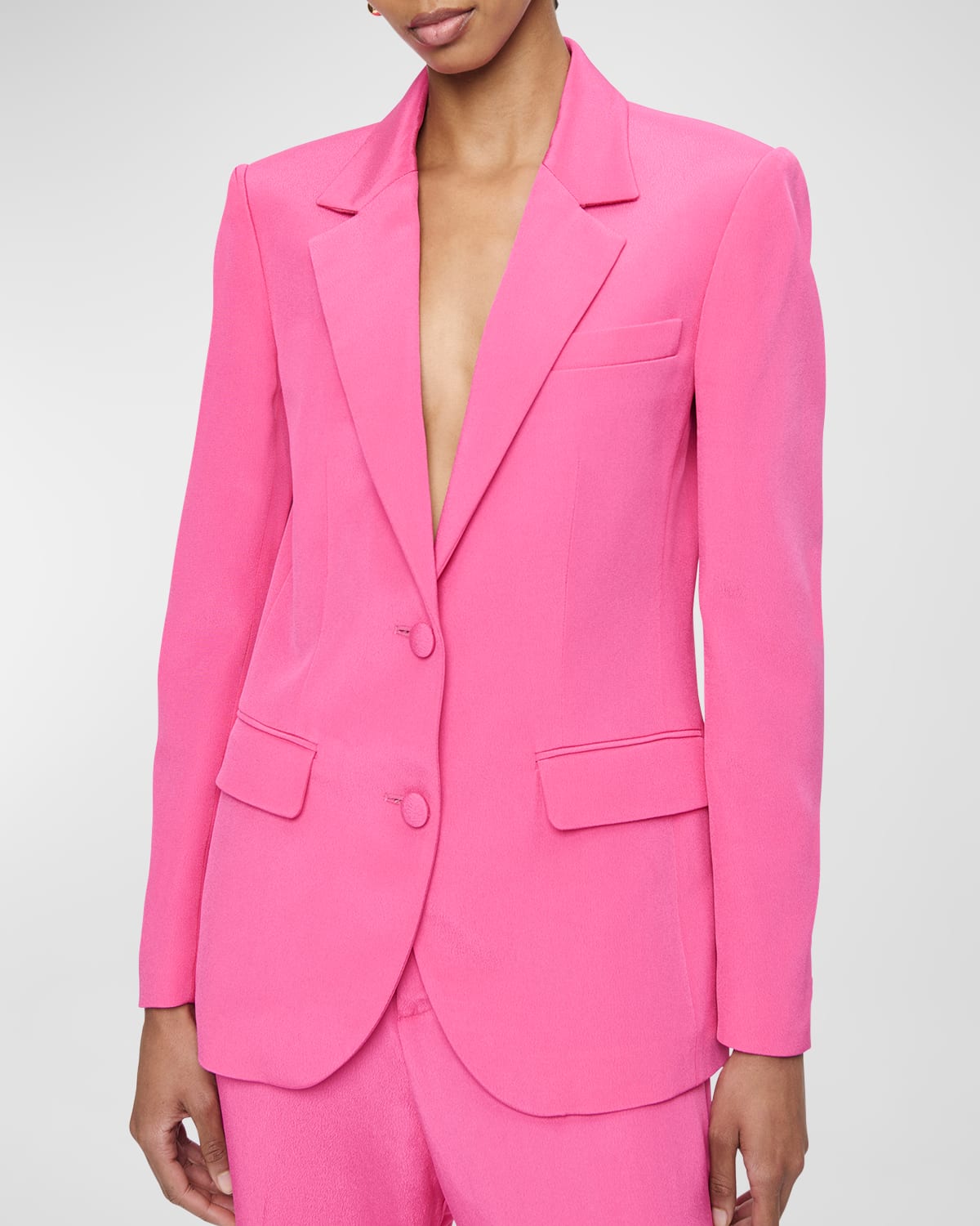Callas Milano Andre Tailored Single-breasted Blazer In Pink