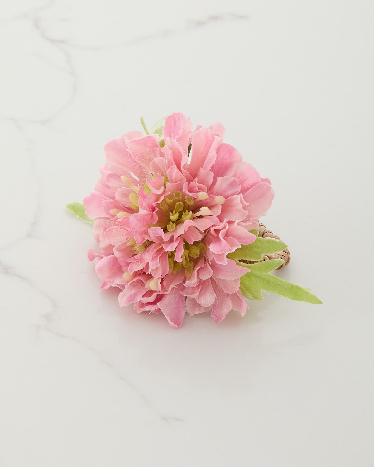 Deborah Rhodes Scabiosa Flower Napkin Ring In Pink