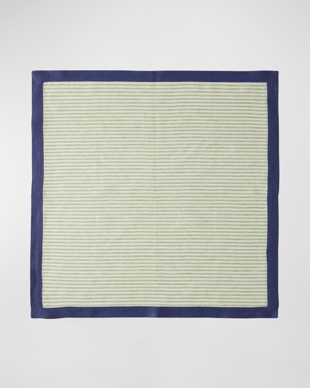Deborah Rhodes Seersucker Border Napkins, Set Of 4 In Navy