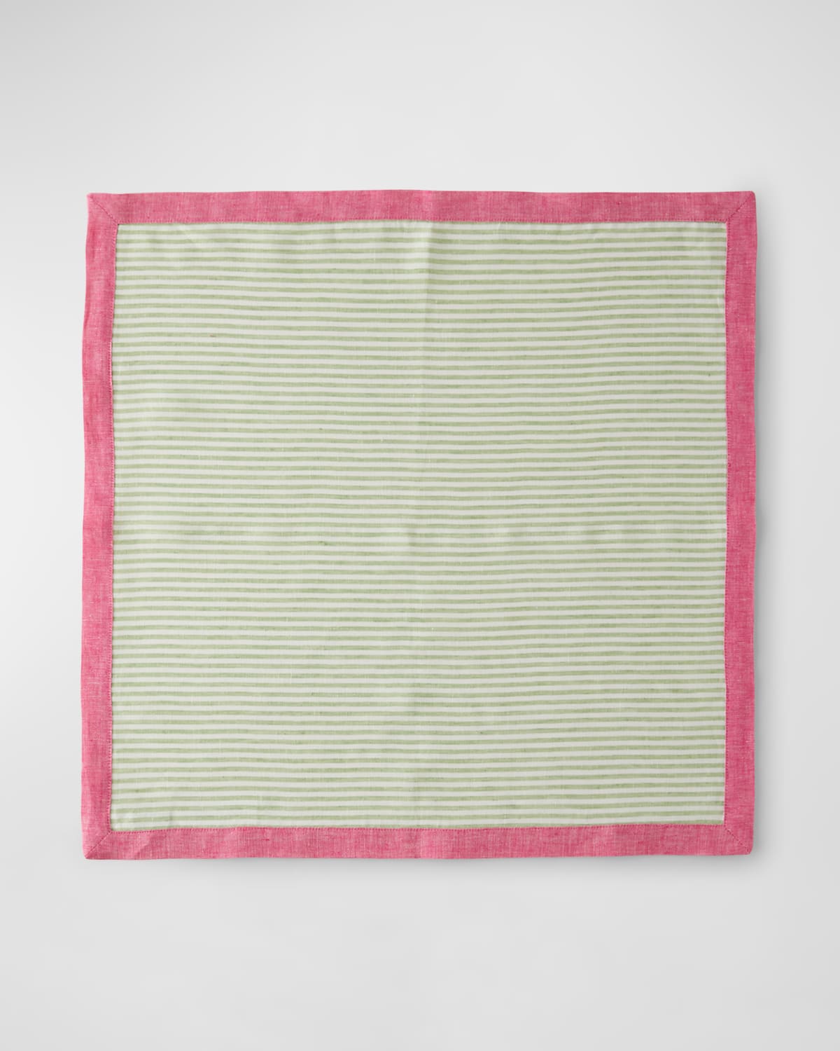 Shop Deborah Rhodes Seersucker Border Napkins, Set Of 4 In Pink