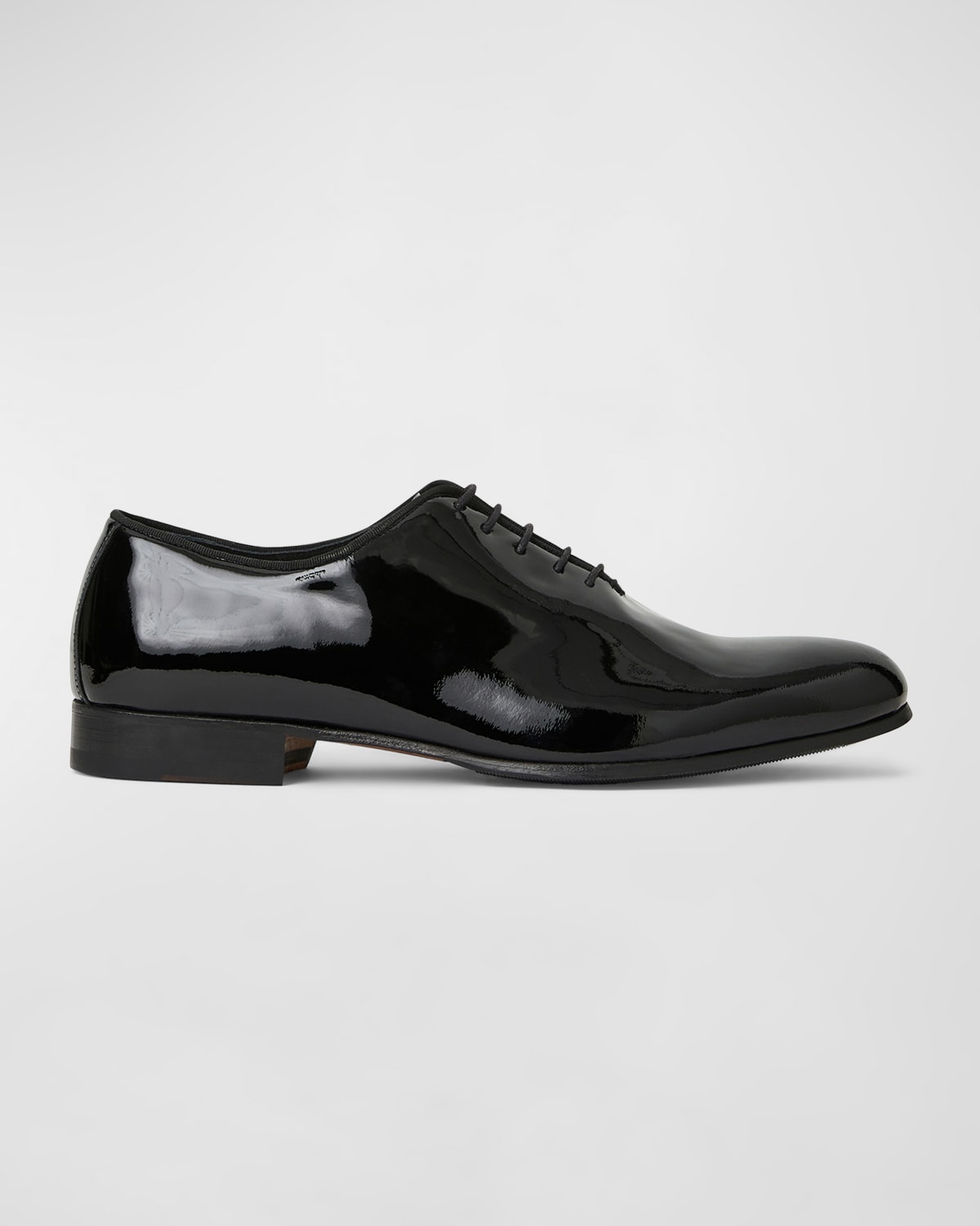 Shop Bruno Magli Men's Naso Patent Oxford Loafers In Black