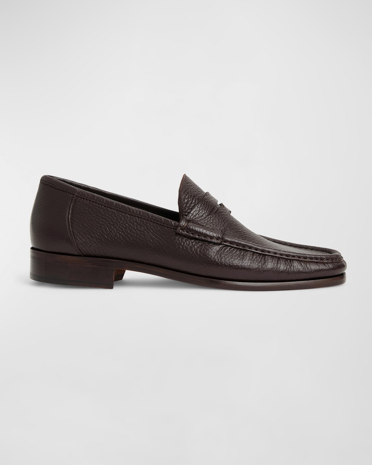 Shop Bruno Magli Men's Tonio Leather Penny Loafers In Dark Brown