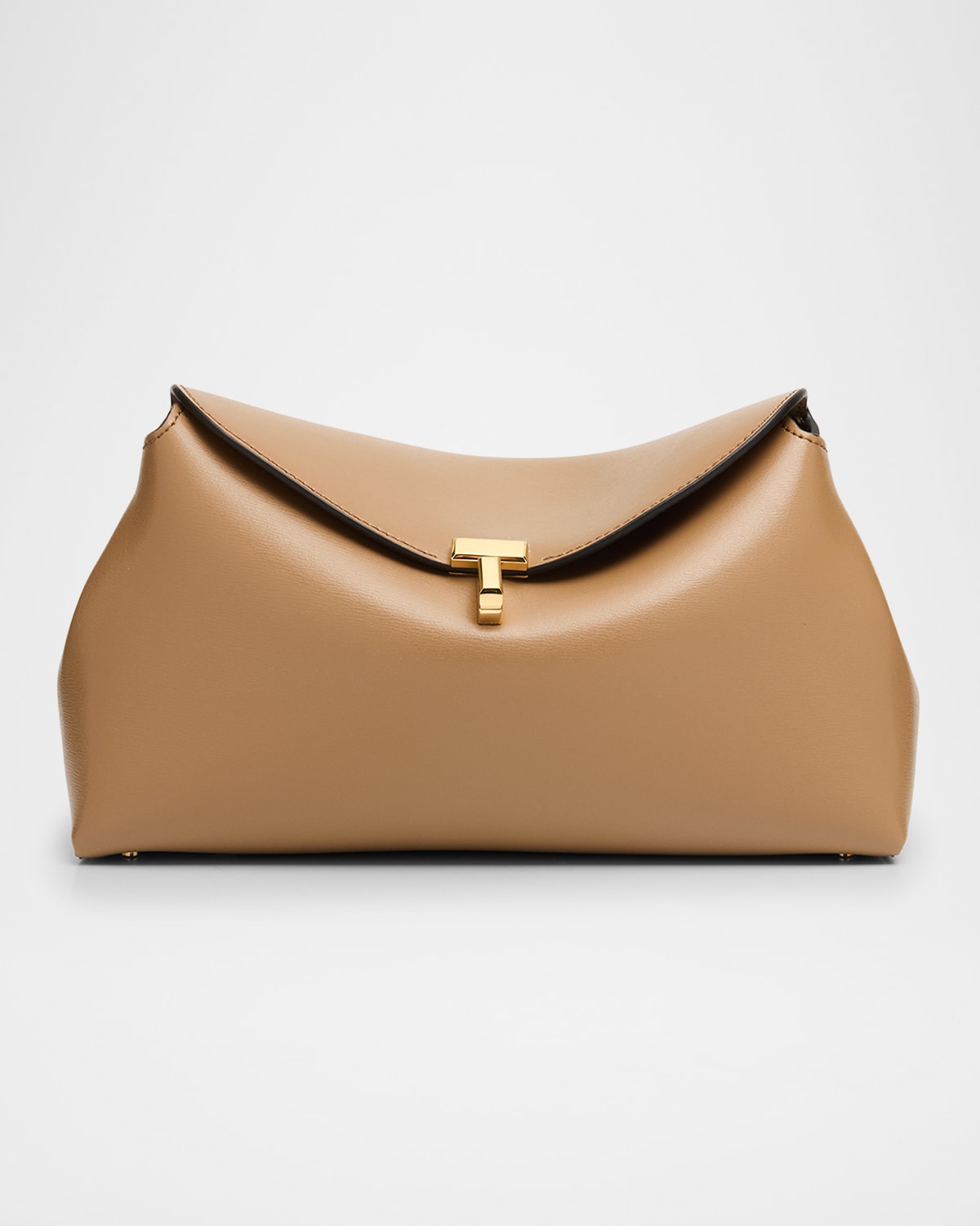 T-Lock Leather Clutch Bag