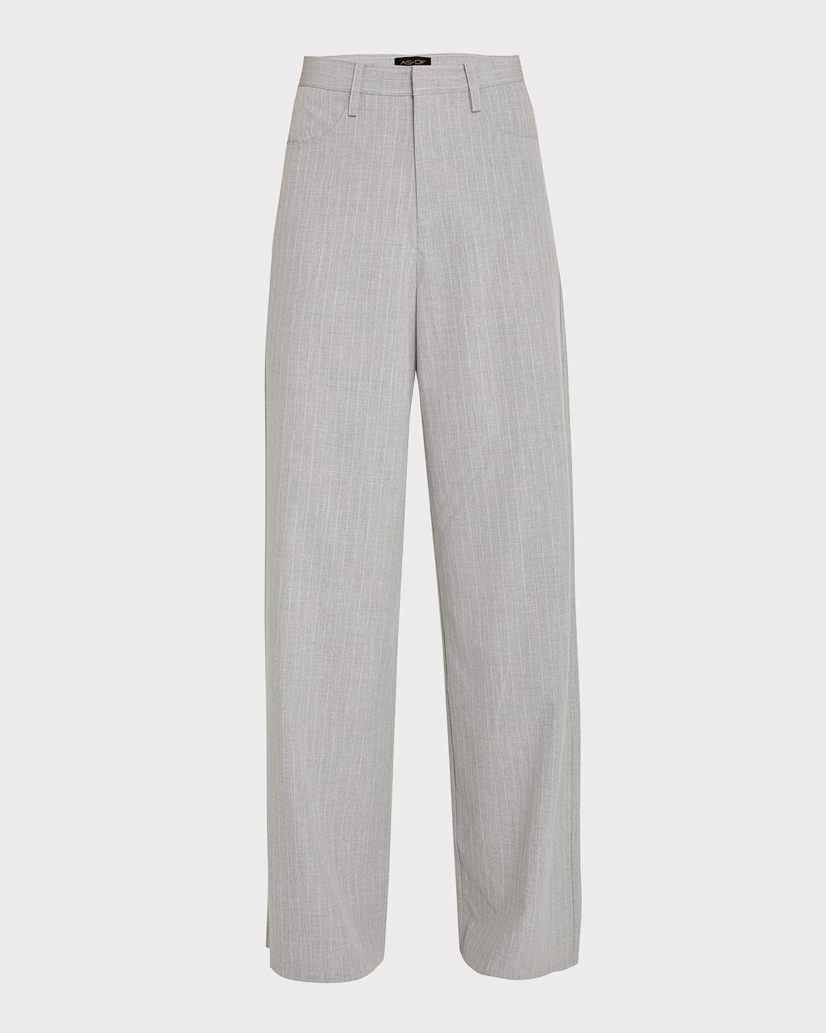 As By Df Luxembourg Pinstripe Baggy Trousers In Gray Pinstripe