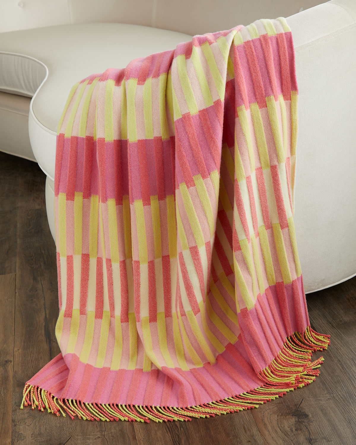 Designers Guild Murazzi Peony Throw Blanket In Peony