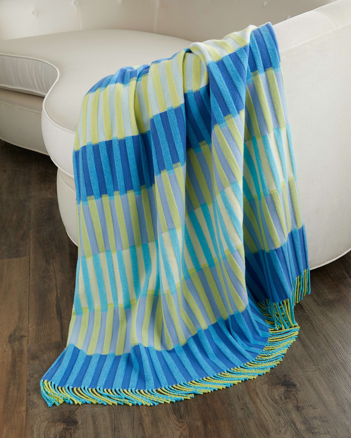 Designers Guild Murazzi Porcelain Throw Blanket In Porcelain