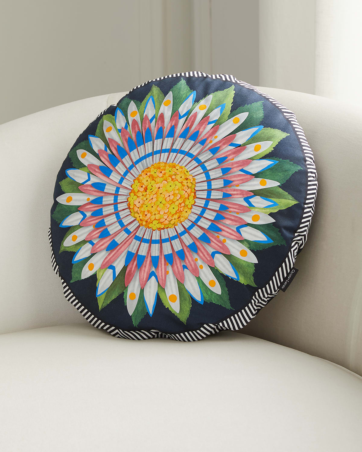 Christian Lacroix Fleur Fardee Fleuve Cushion In Fleuve