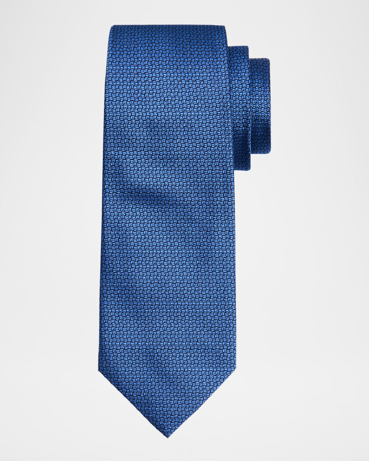 Men's Micro-Geometric Silk Tie