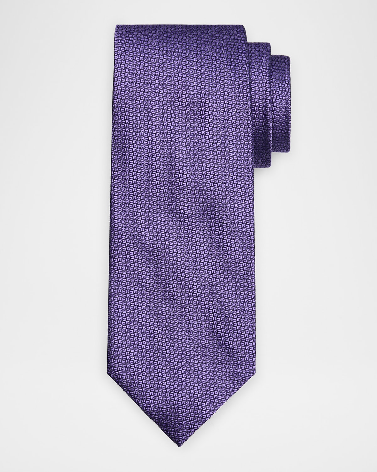 Men's Micro-Geometric Silk Tie