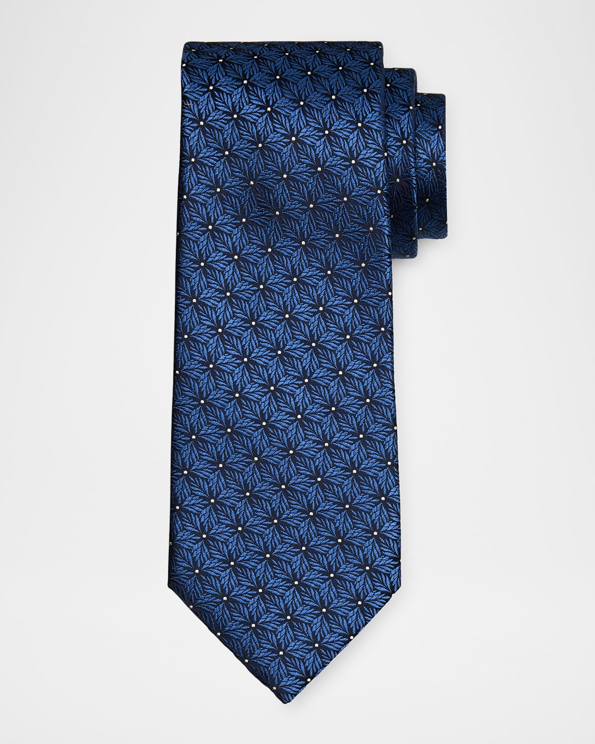 Men's Woven Leaves Silk Tie
