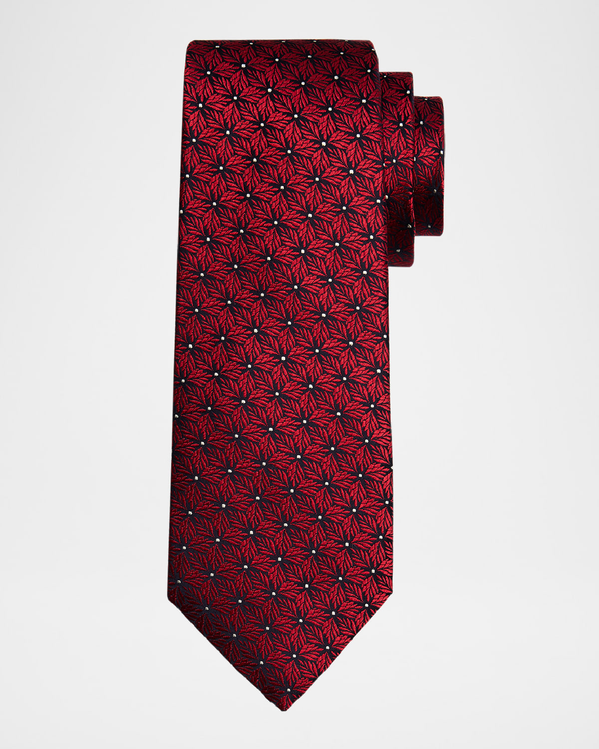 Men's Woven Leaves Silk Tie