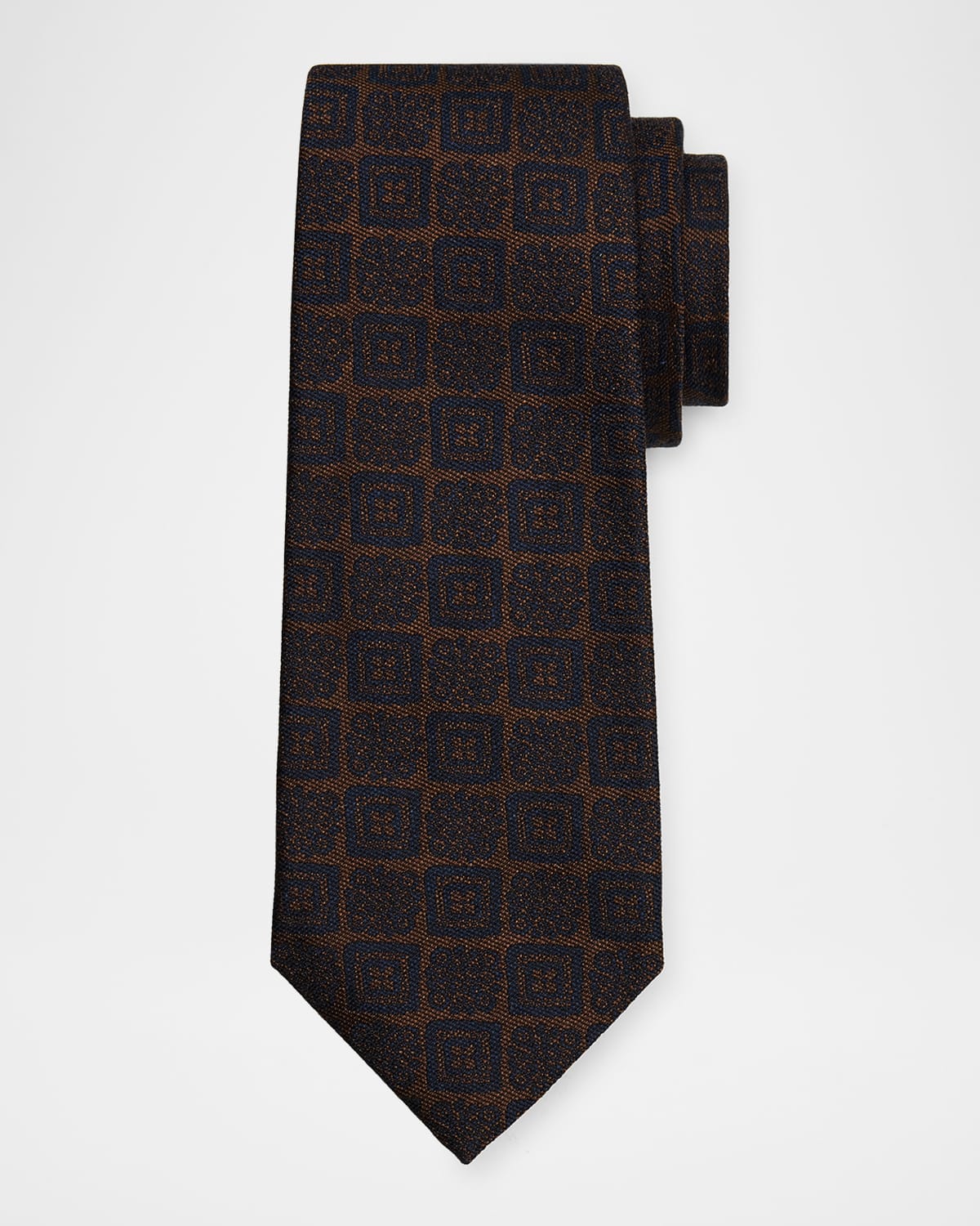 Men's Tonal Medallion Silk Tie