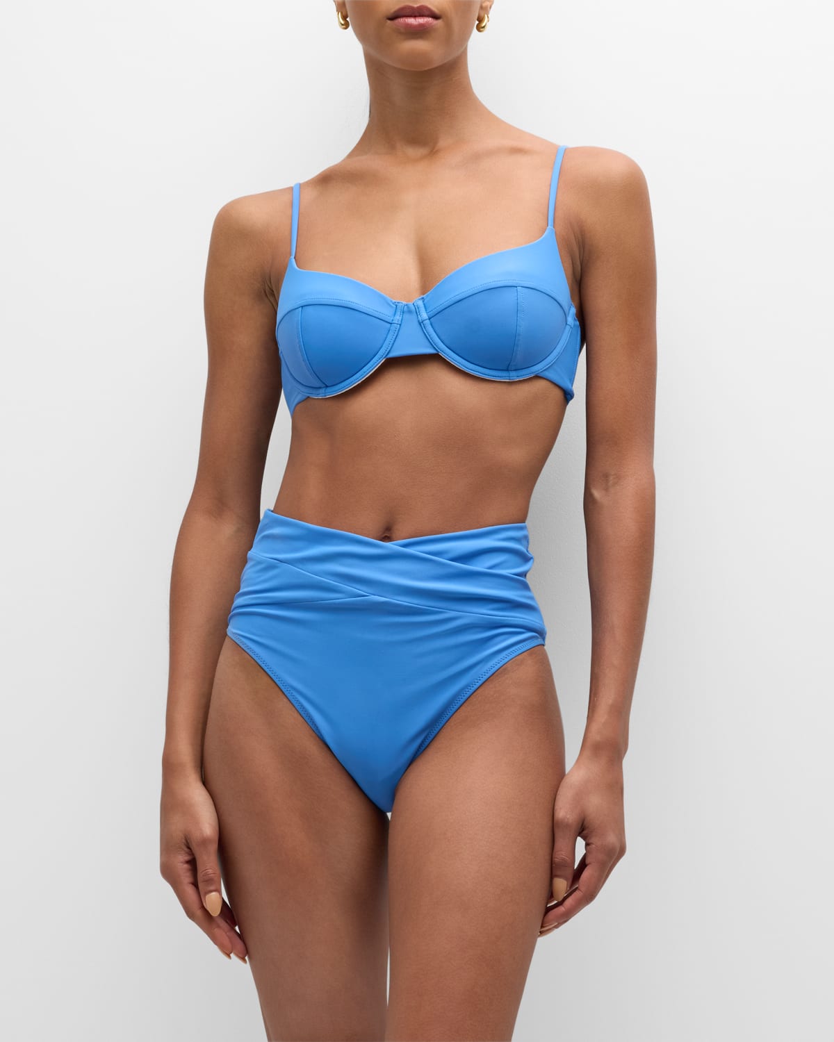 Shop Ramy Brook Mona Underwire Bikini Top In Serene Blue