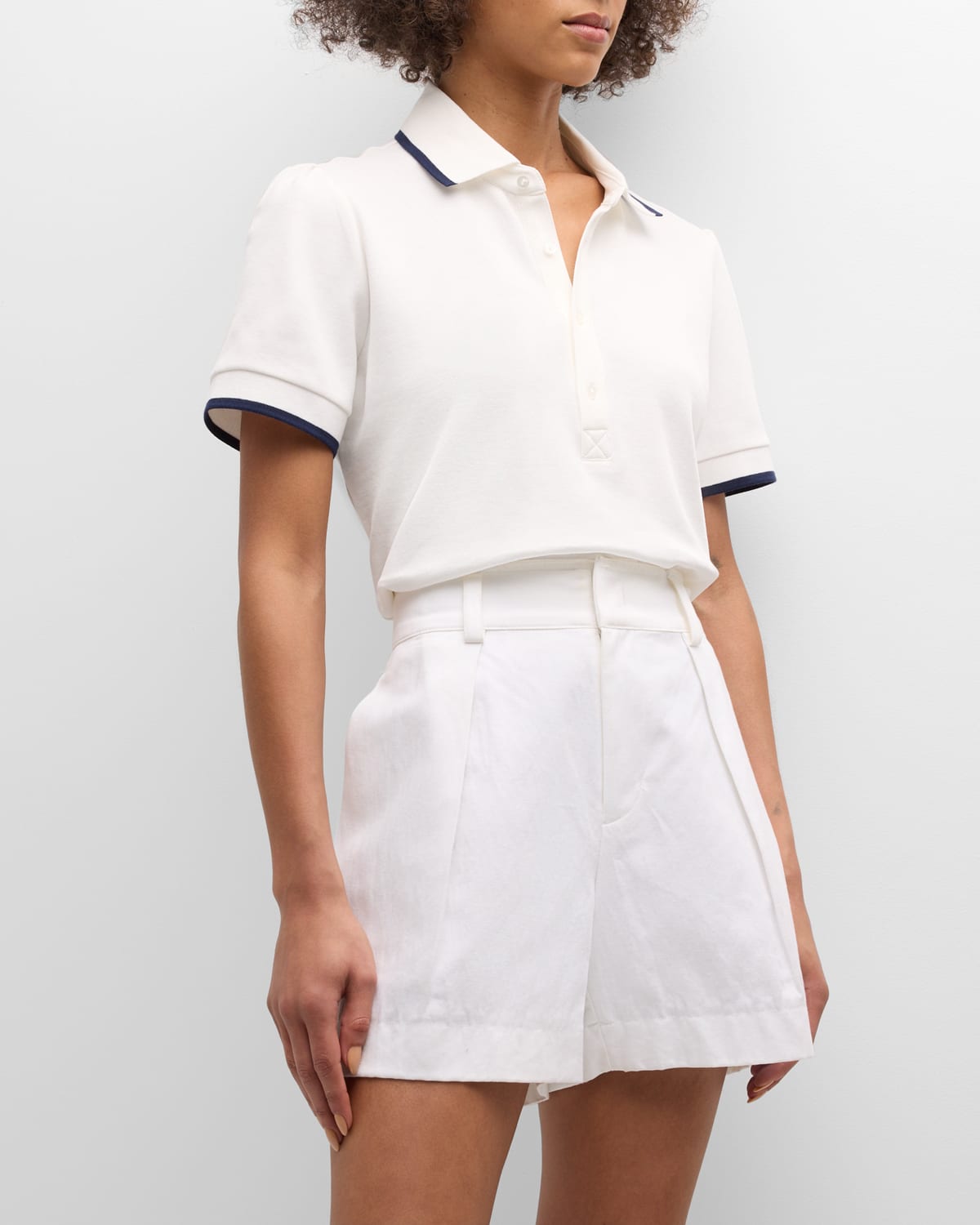 Shop The Upside Bounce Birdie Cropped Polo In White