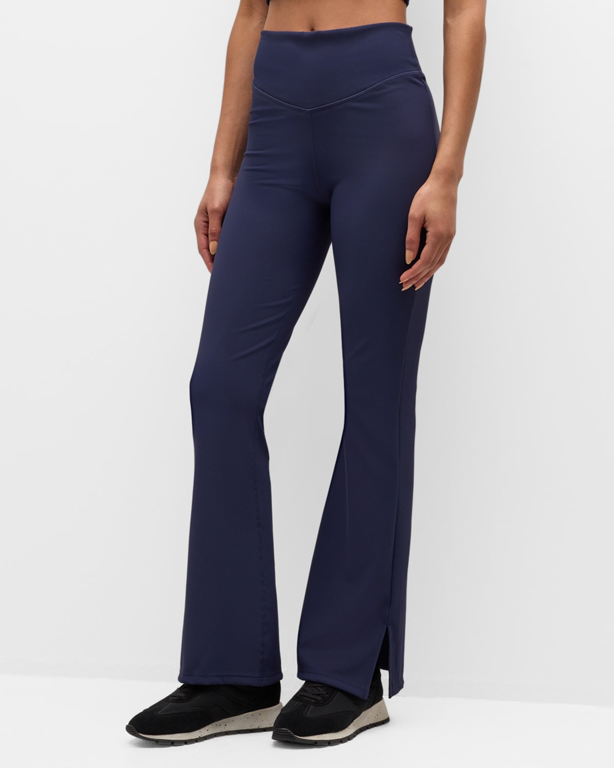 Shop The Upside Ribbed Florence Flare Pants In Navy