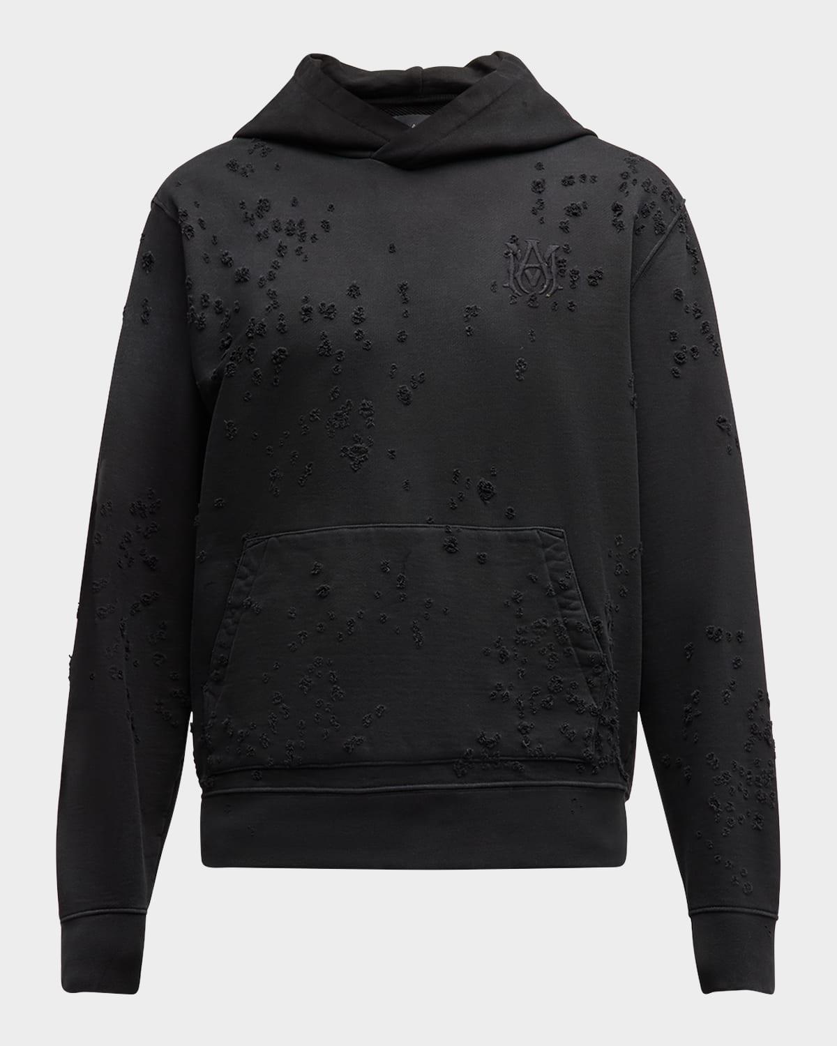 Shop Amiri Men's Shotgun Embroidered Hoodie In Black