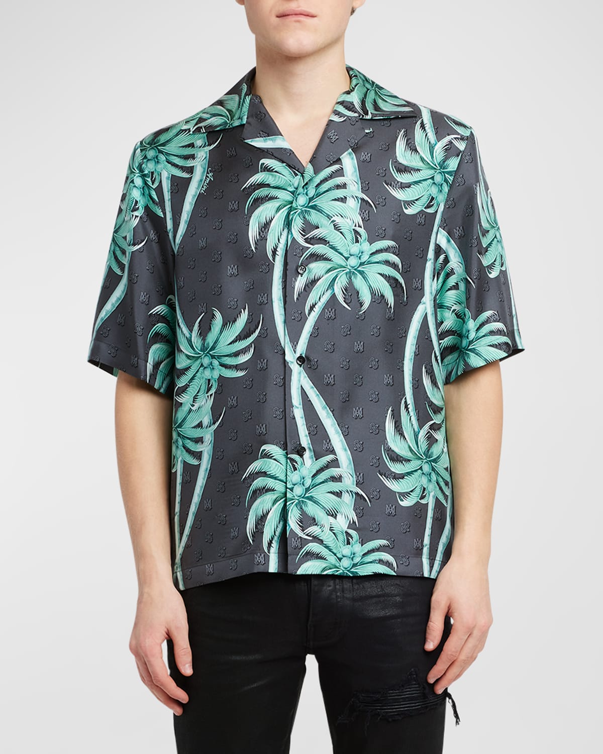 Men's Palm Bowling Shirt