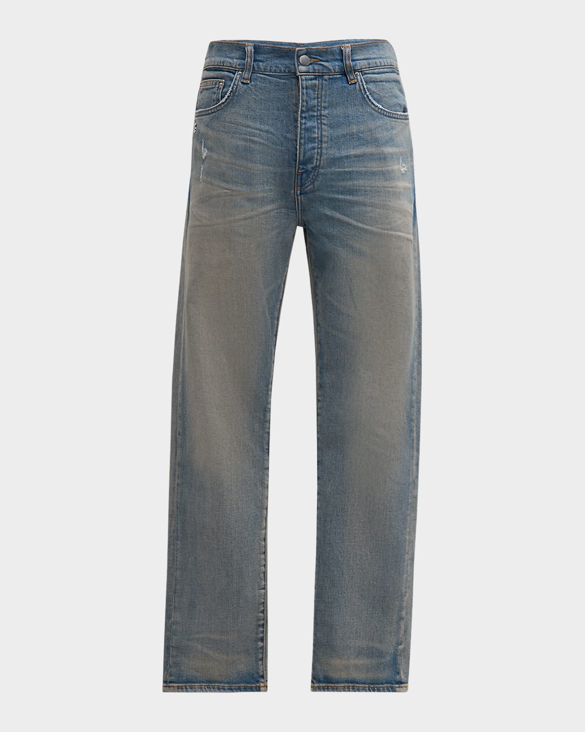 Blue Stacked Flared Jeans
