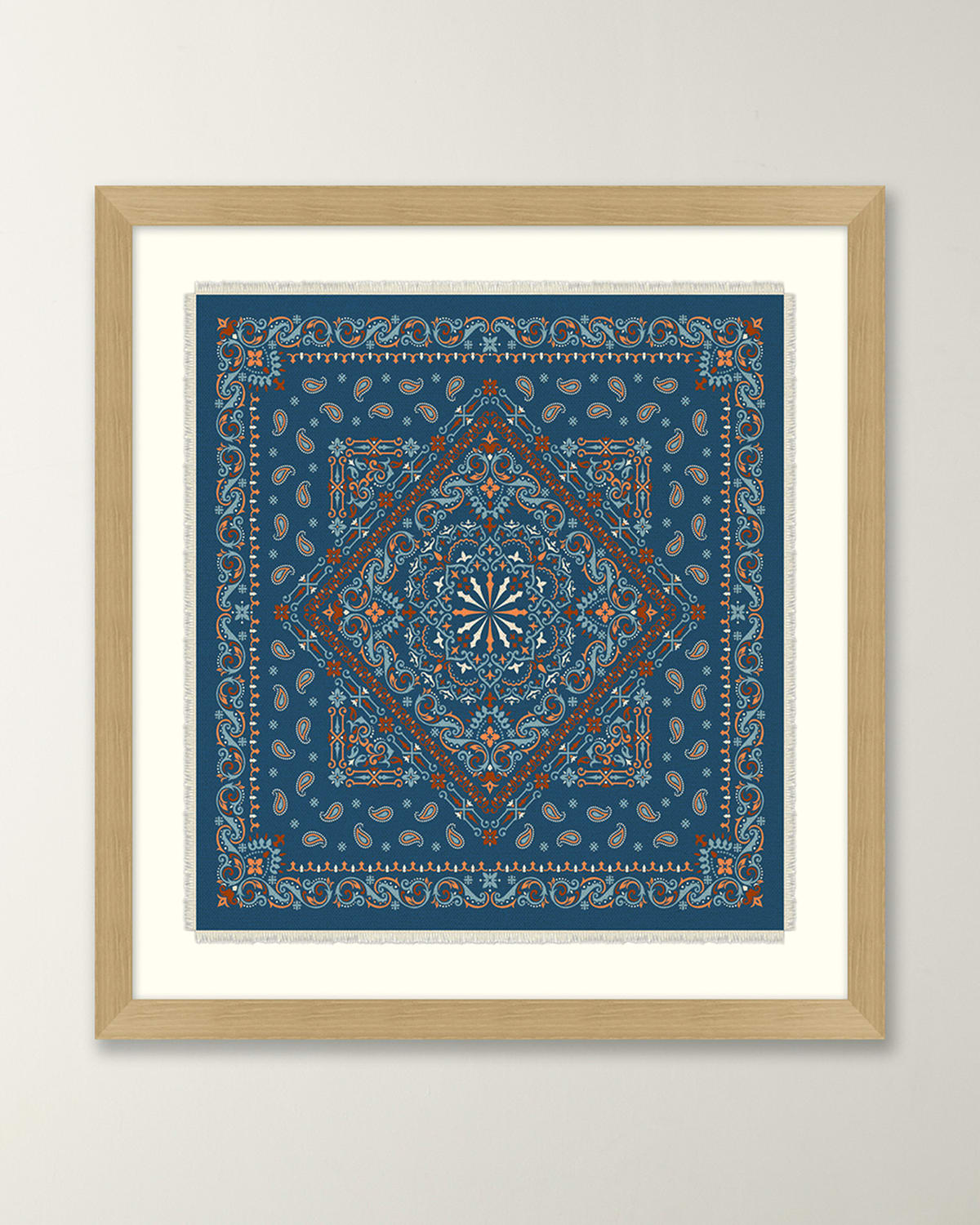 Wendover Art Group Bandana Collection 3 Framed Giclee In Blue