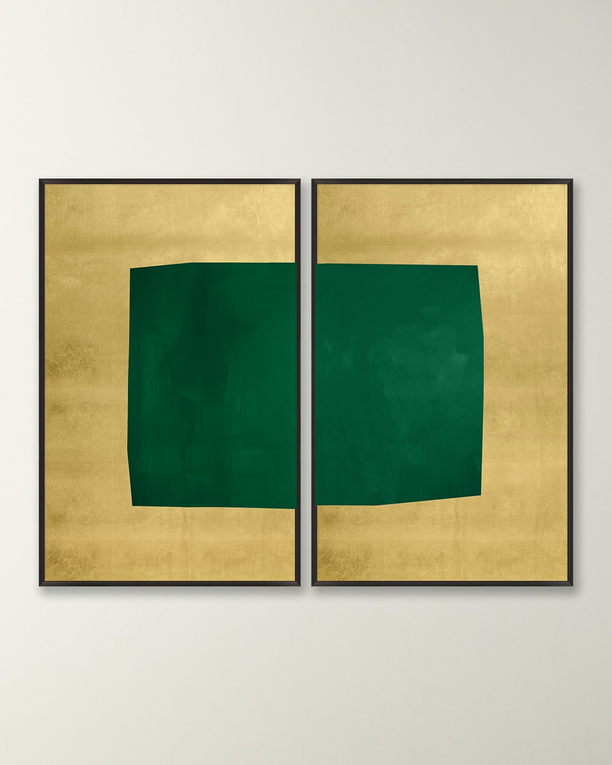 Shop Wendover Art Group Golden Monolith Framed Diptych Giclee In Green