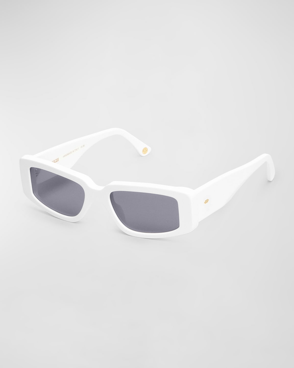 Concept 2 White Acetate Cat-Eye Sunglasses