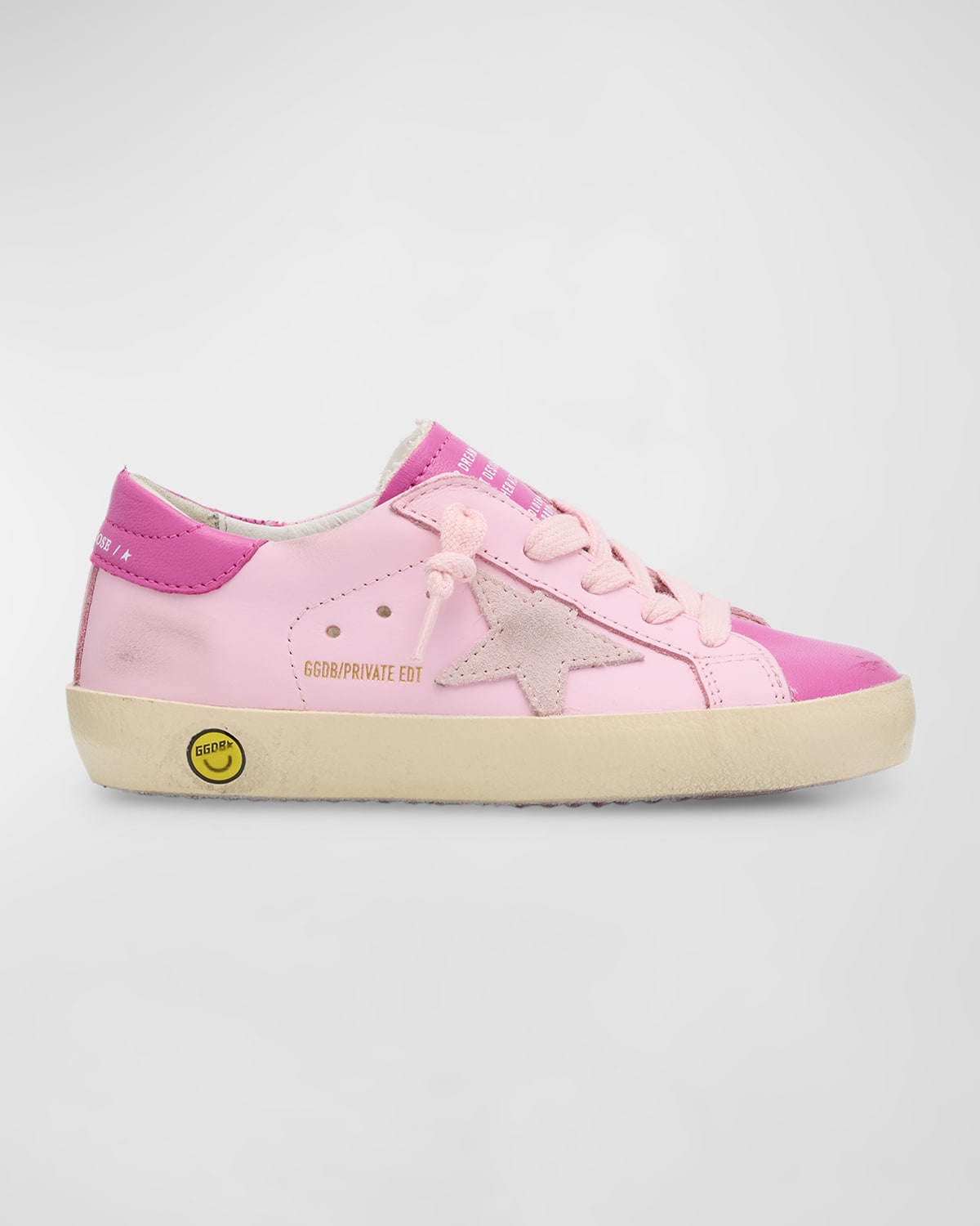 Shop Golden Goose Girl's Superstar Leather Sneakers, Baby/toddlers In Antique Pink