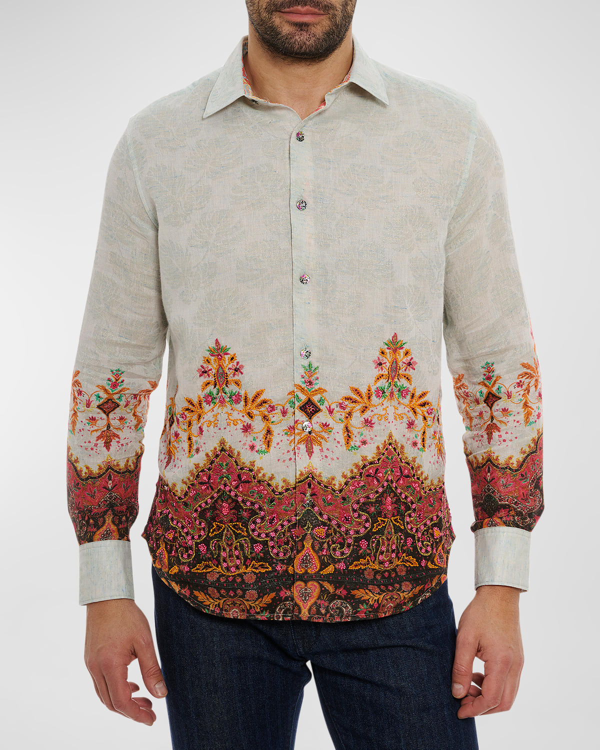ROBERT GRAHAM MEN'S THE CROWN JEWEL LIMITED EDITION SPORT SHIRT 