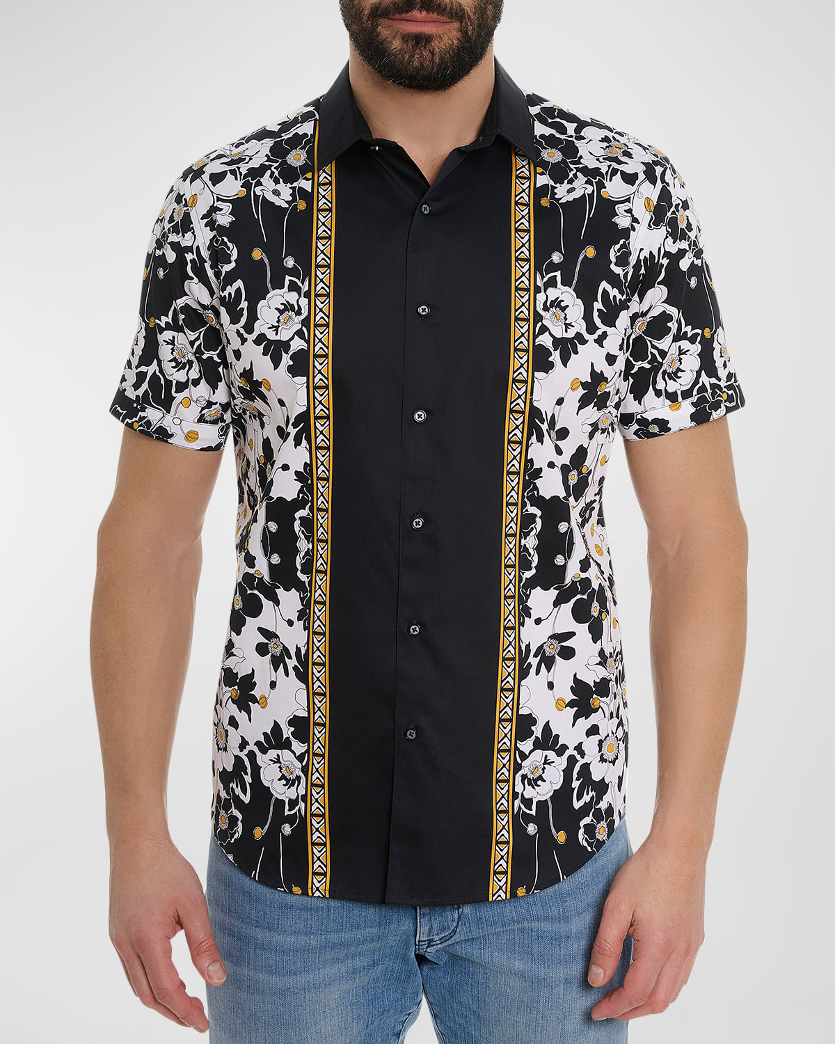 Men's Zaire Floral-Print Short-Sleeve Shirt