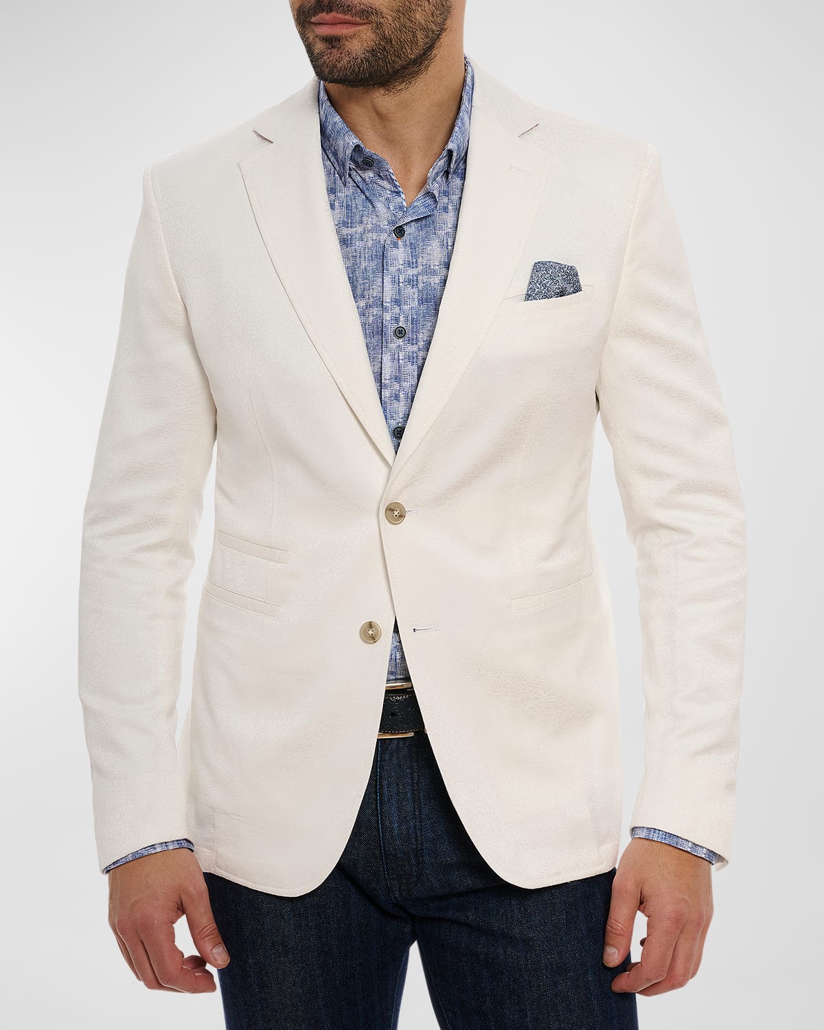 Shop Robert Graham Men's Kellam Two-button Sport Coat In White