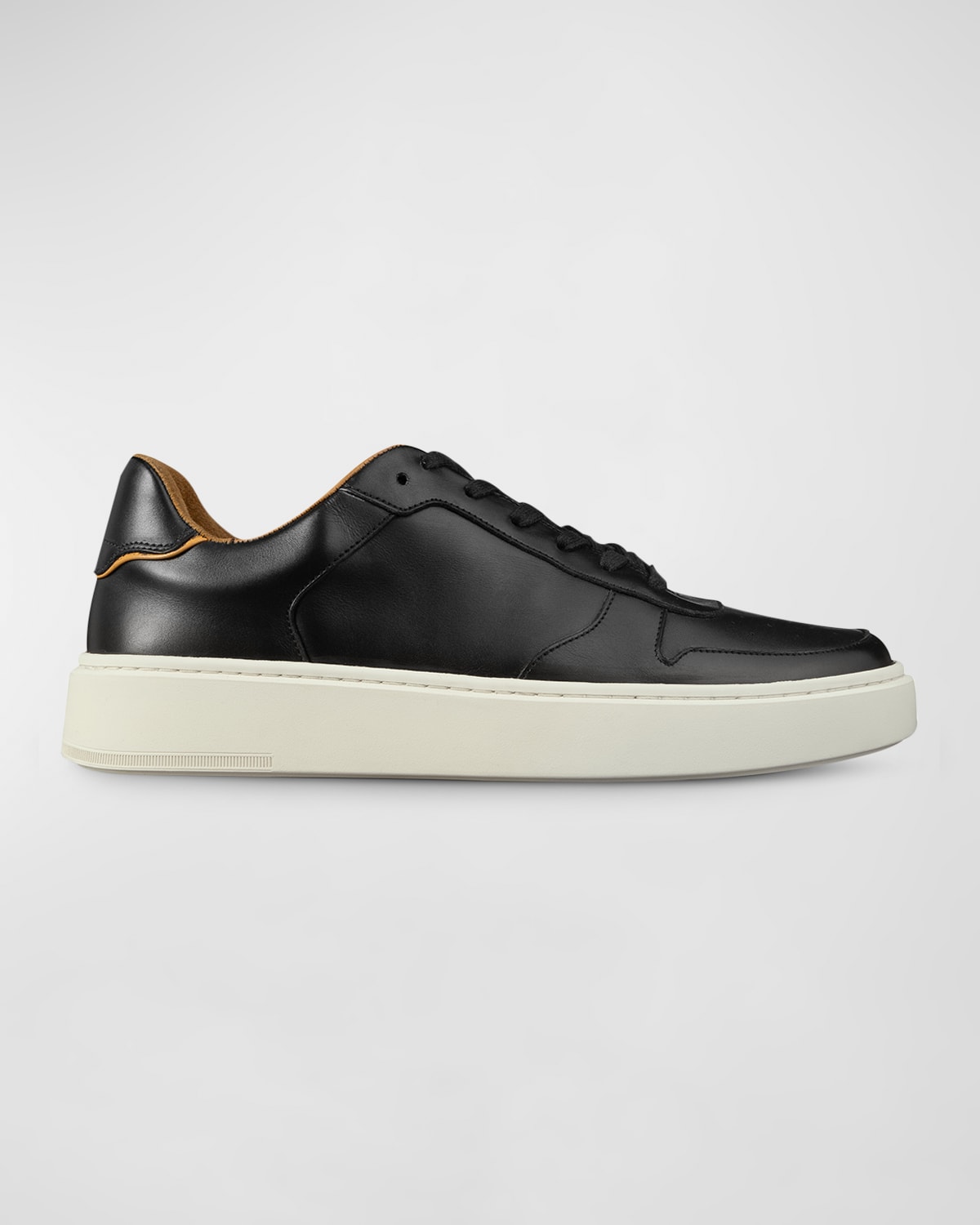 Shop Allen Edmonds Men's Owen Leather Low-top Sneakers In Black