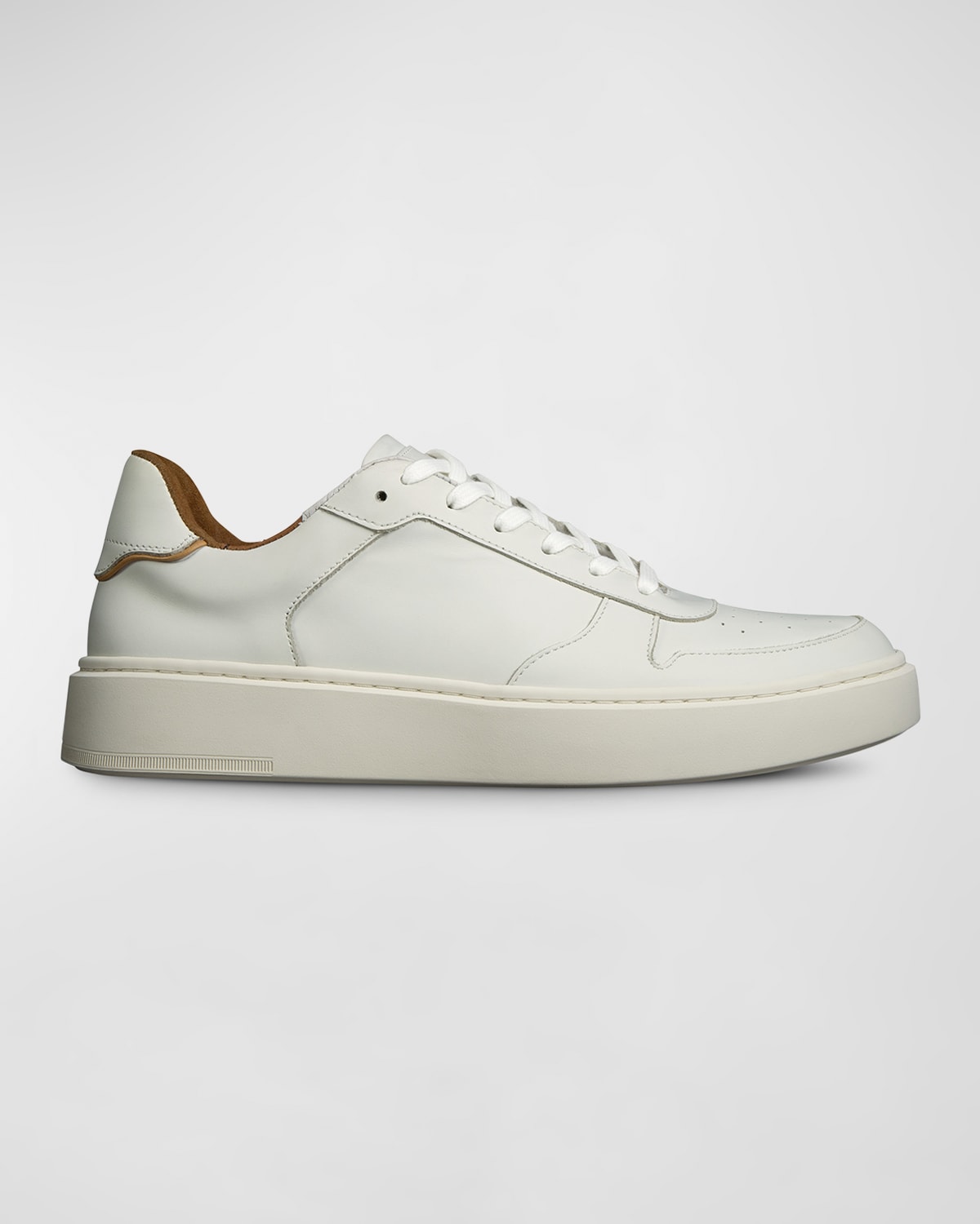 Shop Allen Edmonds Men's Owen Leather Low-top Sneakers In White